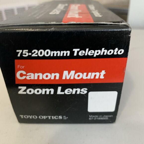 Canon FD Zoom Lens 75-200mm f/4.5 Telephoto for SLR 35mm Film Camera #38233 - Picture 6 of 6